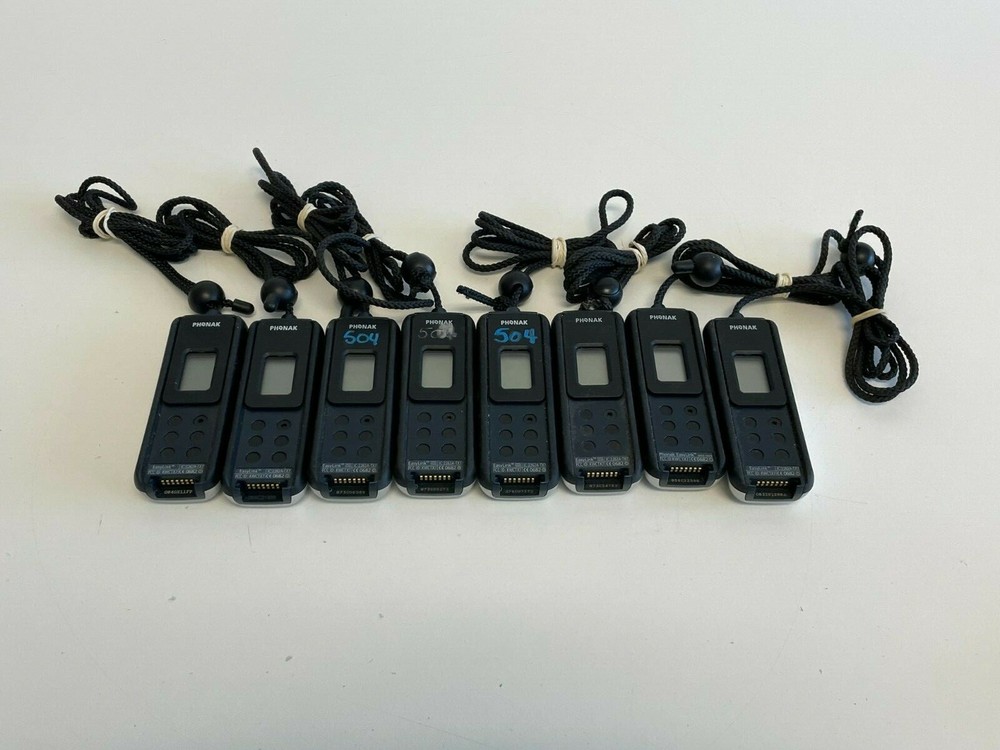 BB18:  Lot of 8 Phonak EasyLink Transmitter (Transmitter Only)