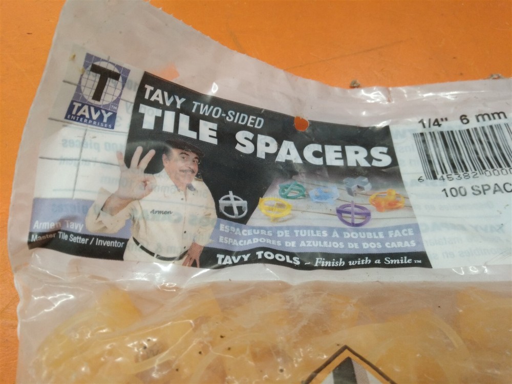 ⭐️⭐️⭐️⭐️⭐️ 100 Tavy Two-Sided Tile Spacers 1/4"
