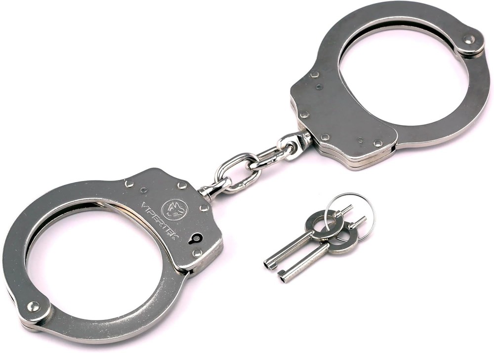 Silver Double Locking Law Enforcement Cuffs