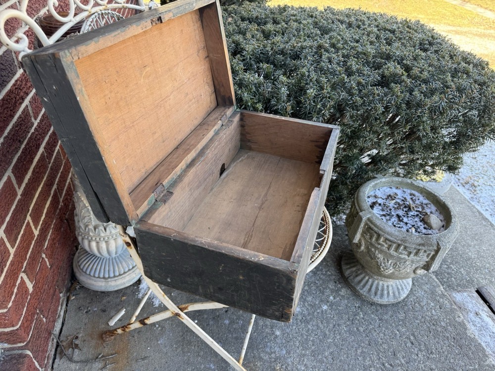 Antique Wooden Footlocker/Toolbox