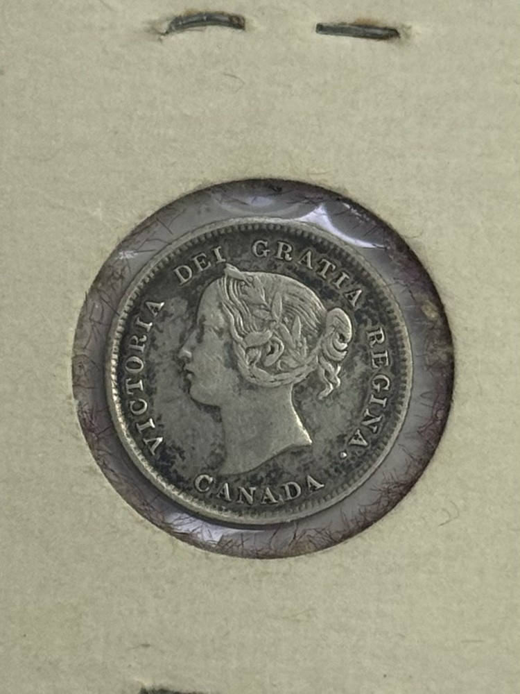 1893 Canada 5 Cents VF Silver Coin