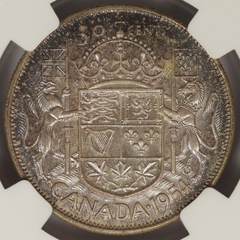 1954 Canada 50c Silver Half Dollar NGC MS64