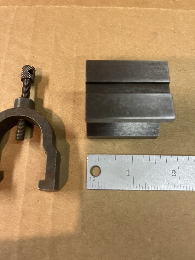 Small Toolmaker V-block W/Clamp