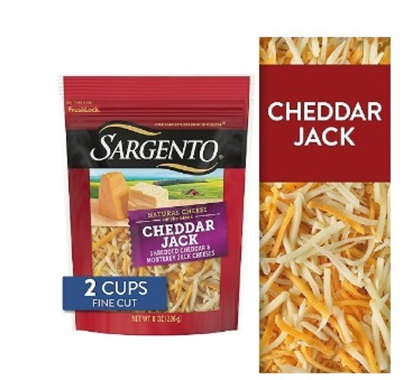 Sargento Cheddar Jack Shredded Cheese, 8 oz (2 Pack)
