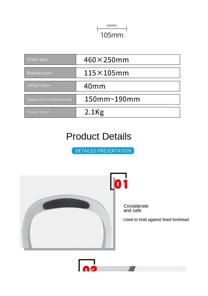 Optometry Equipment Accessories Support Lifting Forehead Support Chin Ophthal...