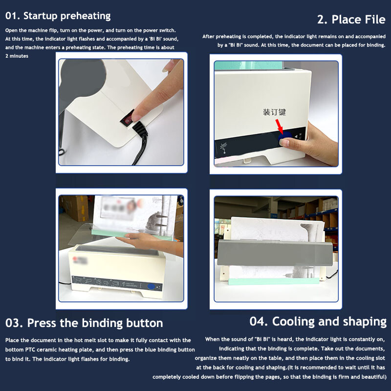 Thermal Fusion Binding Machine Office Automatic Gluing Machine Binding