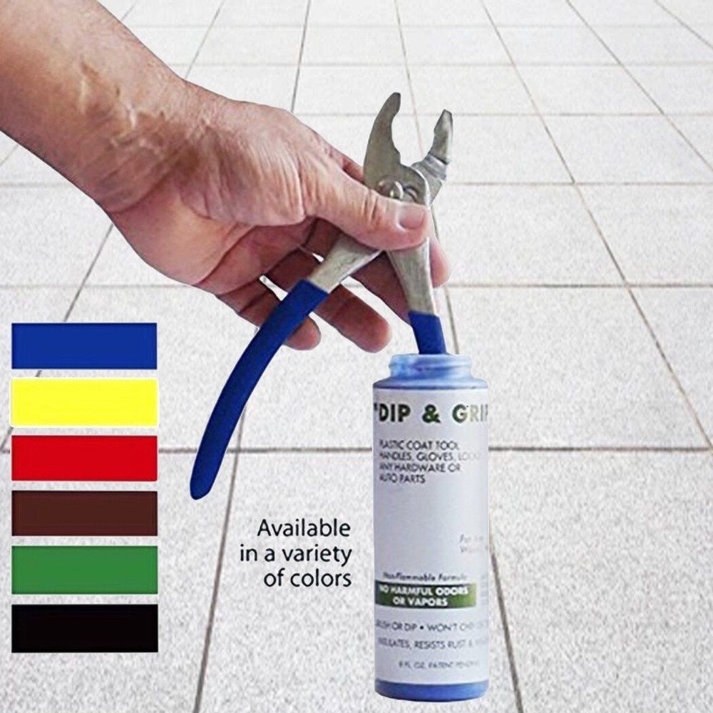 Dip and Grip Rubberized Plastic Coating (White) 8 fl. oz.
