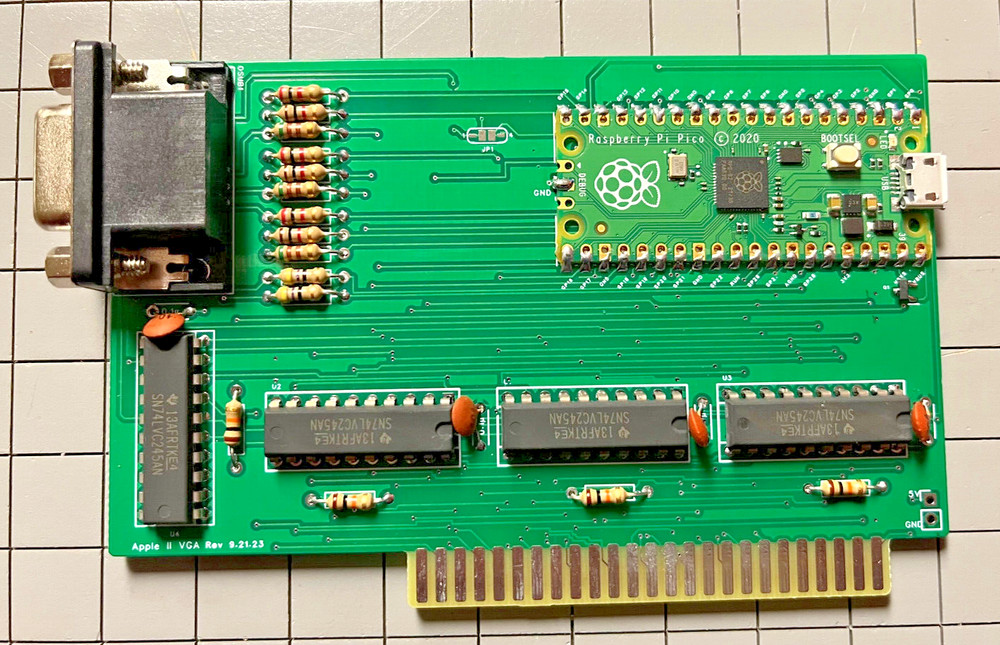 APPLE IIe VGA Graphics Card Sharp Graphics! Fully Built and Programmed