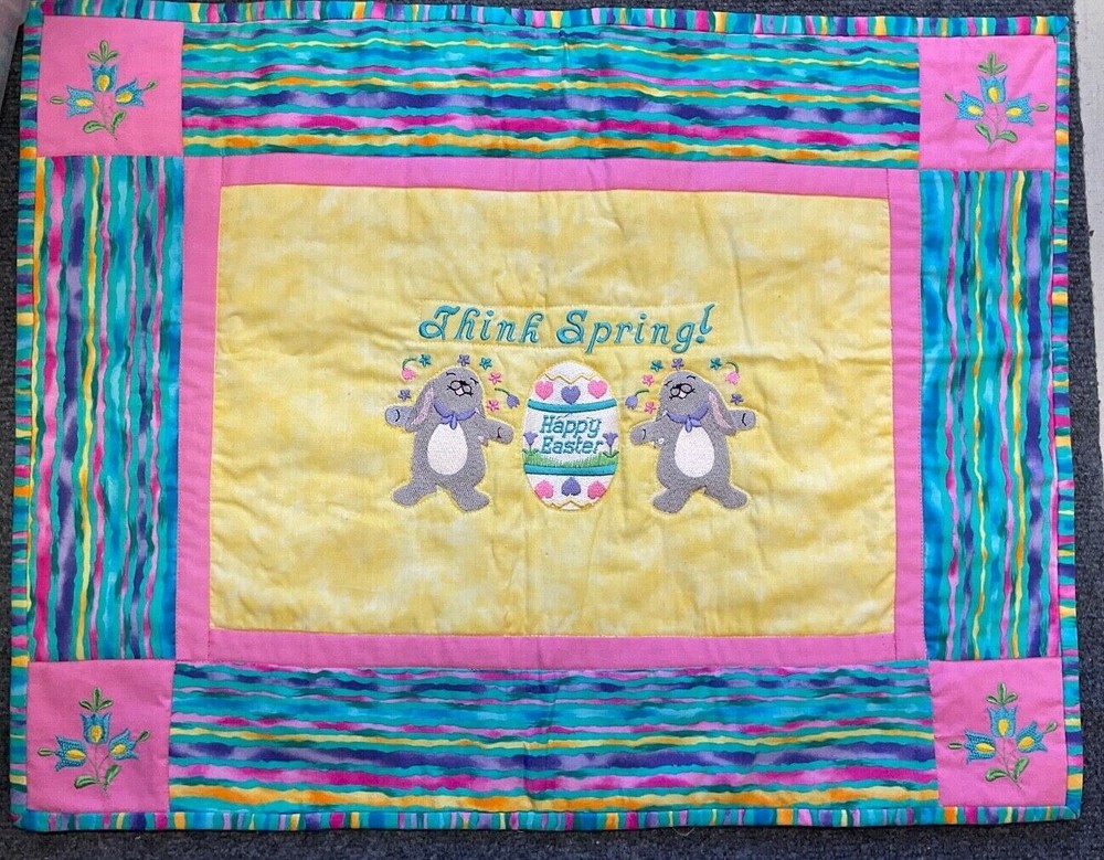 HANDMADE -- THINK SPRING WALLHANGING - 24"L X 19"H