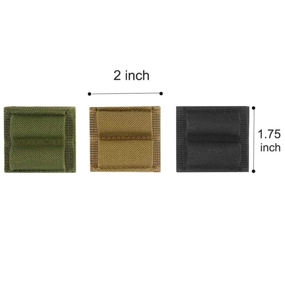 2X Tactical Patch 2 Round Ammo Holder Adhesive Cartridges Hook Loop Bullet Pouch