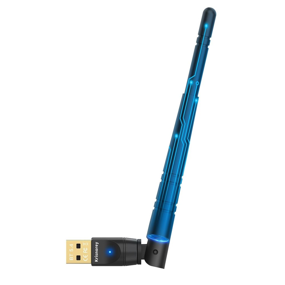 Long Range Bluetooth 5.4 USB Adapter for PC, High Gain 5dBi Wireless Dongle for