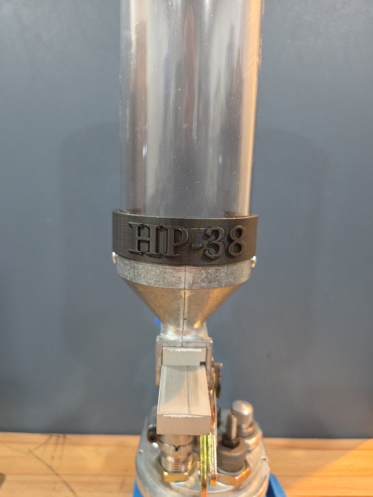 HP-38 Powder Measure  Label