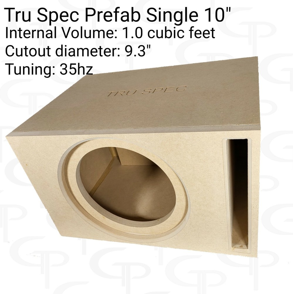 TRU SPEC Prefab Single 10" Subwoofer Enclosure Sub Box Vented High Output
