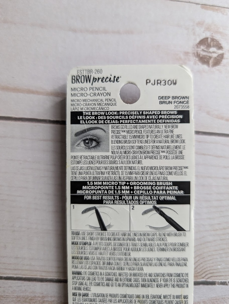 Maybelline Brow Precise Micro Eyebrow Pencil Makeup Deep Brown