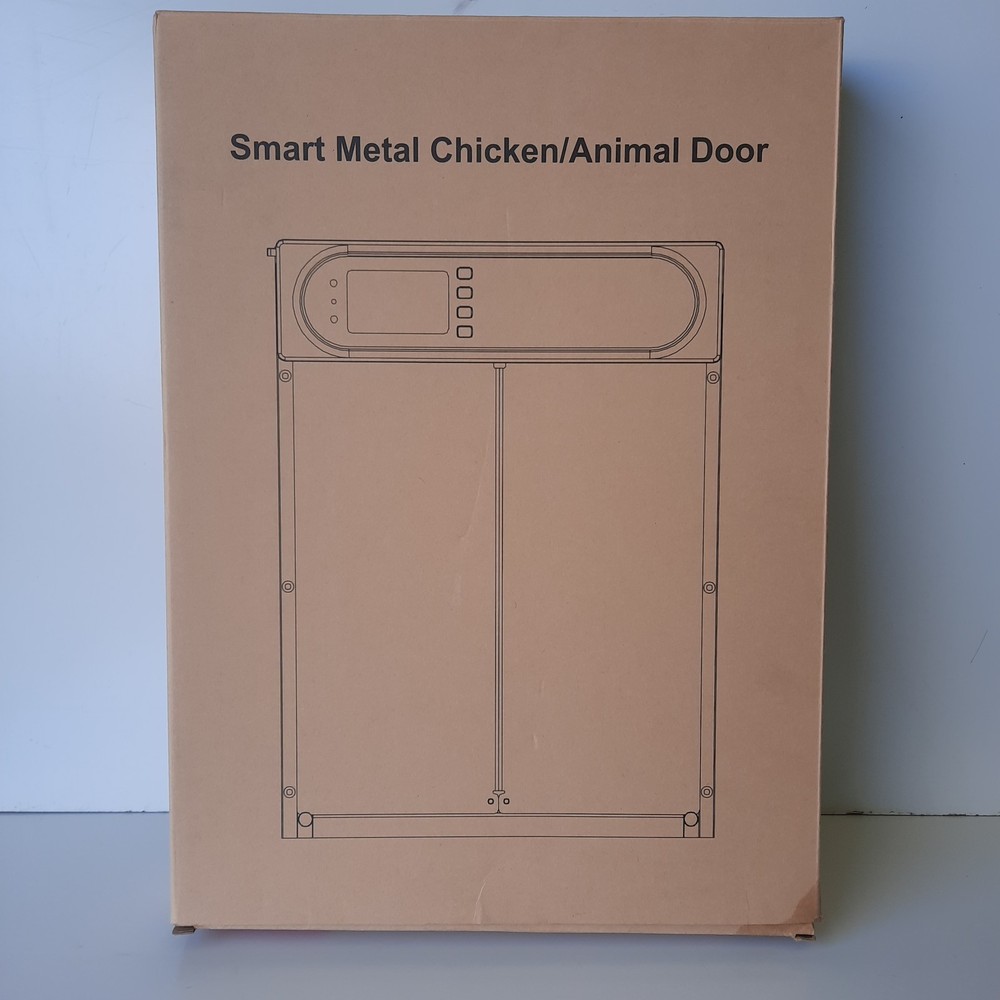 Smart Metal Automatic Chicken Coop Door Solar Powered Black C