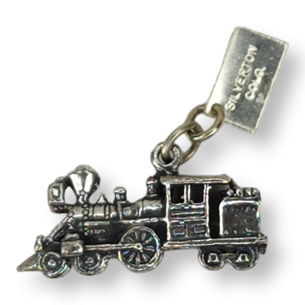 Sterling Silver 925 Sunbell Silverton CO Train Engine Charm