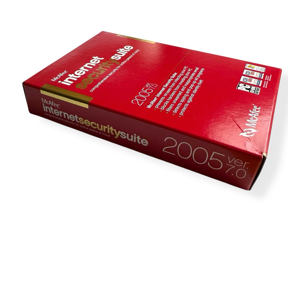 McAfee Internet Security Suite 2005 Version 7.0 - Vintage Software PC Win 98/XP