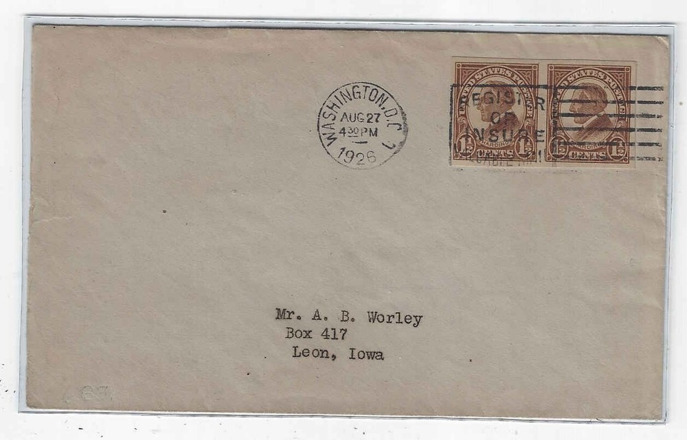 FDC   # 631   --    Imperforate pair   --    8-27-26   --   DC cxl