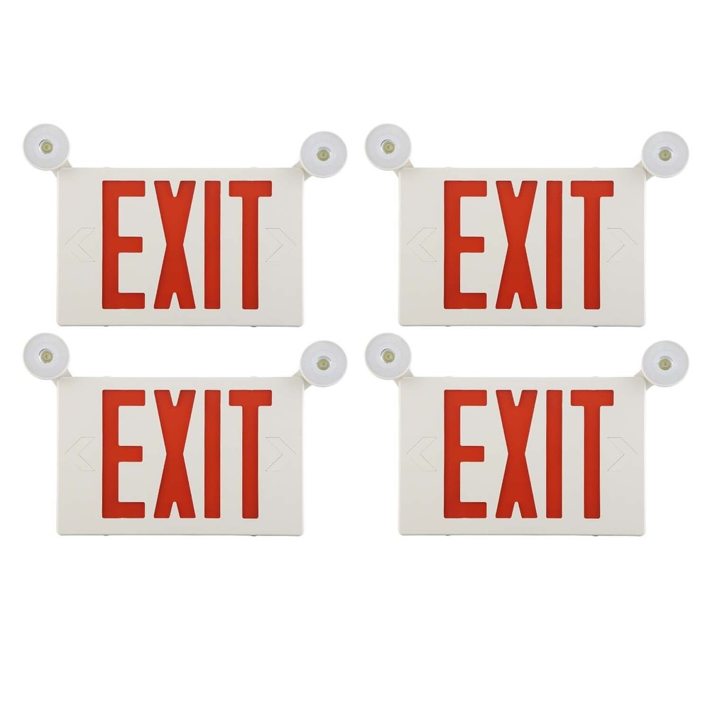 UL924 Listed -1 PACK Red led Emergency Exit Light Sign with Battery Backup Set.