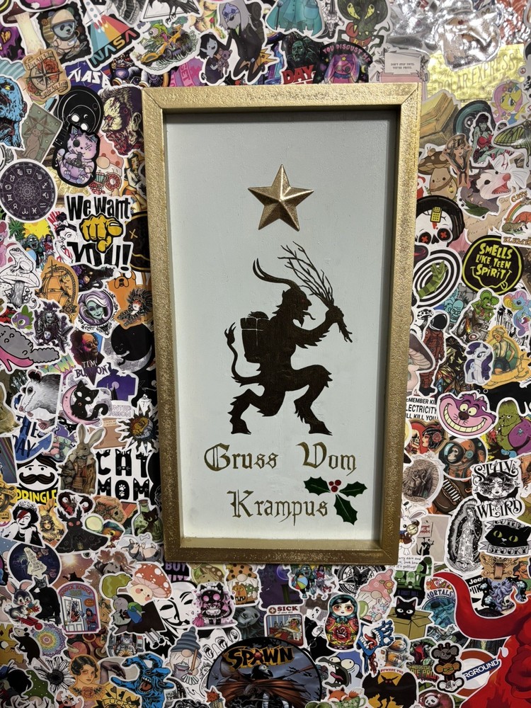 Hand Painted Krampus Wall Decor