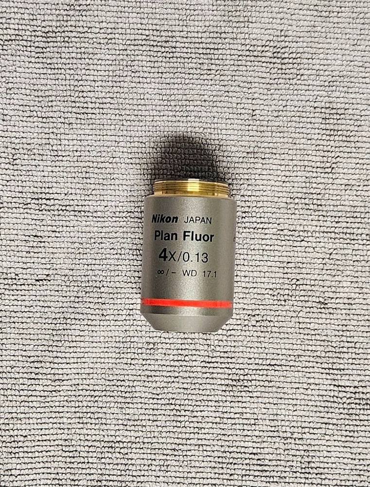 Nikon E800 / E1000 Plan Fluor 4x/0.13  ∞/- WD 17.1  Microscope Objective