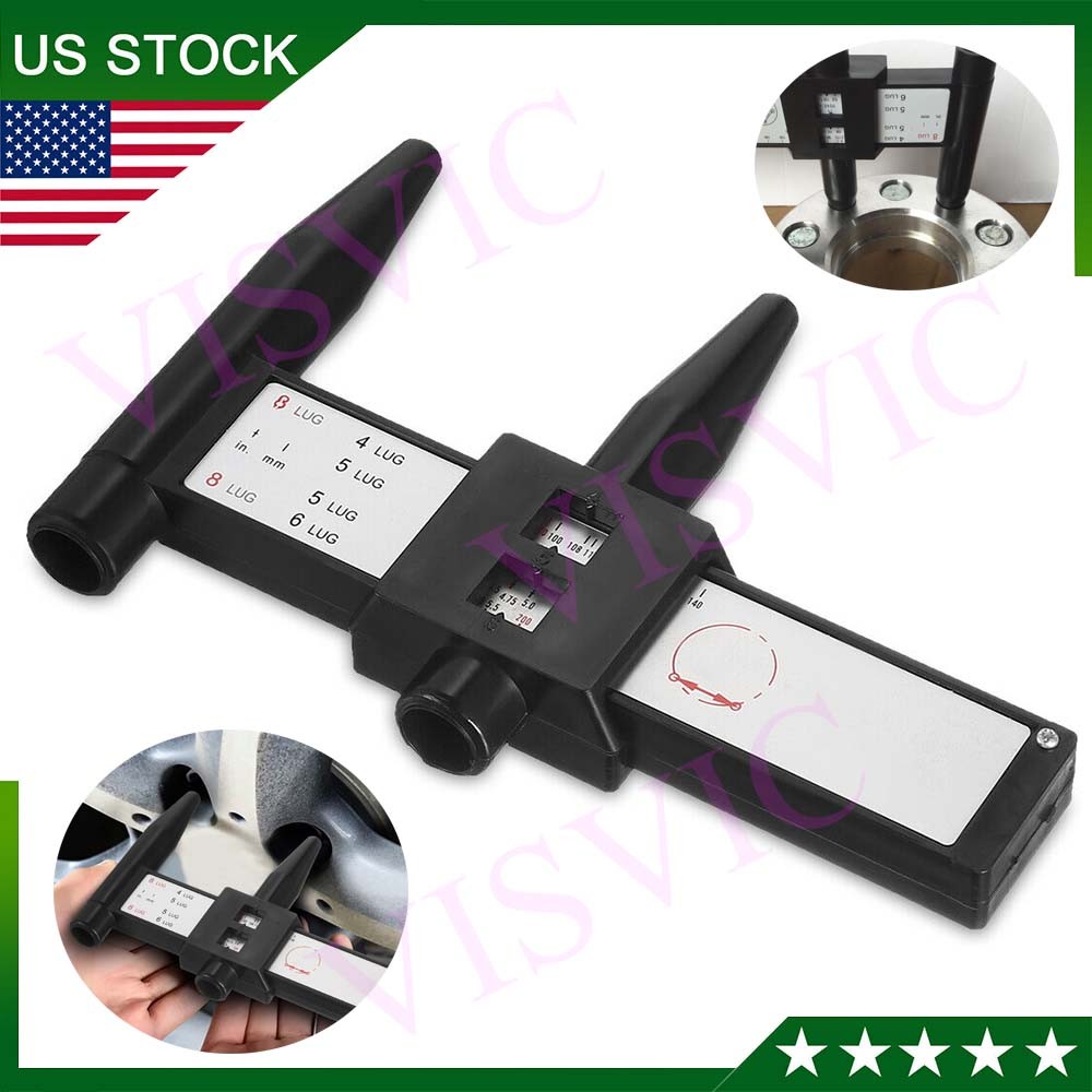 Wheel Bolt Pattern Gauge Tool 4 5 6 8 Lug Pattern Quick Measure Slide Hand Held
