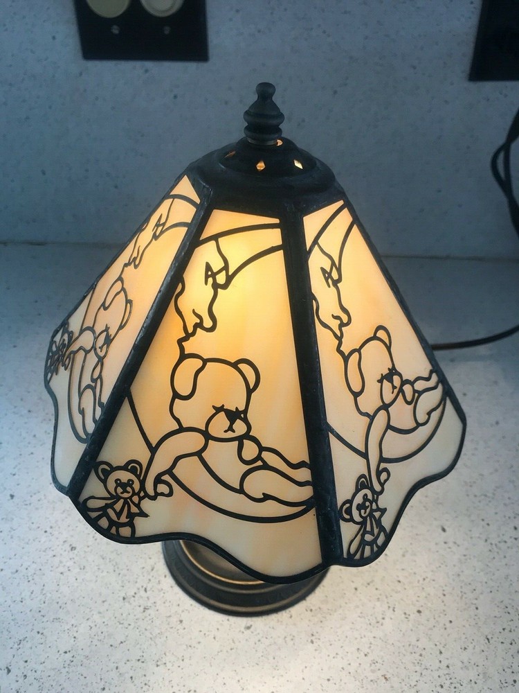 Teddy Bear with Moon Lampshade