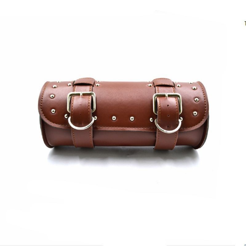 Motorcycle Front Fork Tool Bag PU Leather Handlebar Pouch Storage Saddle Bag Hot