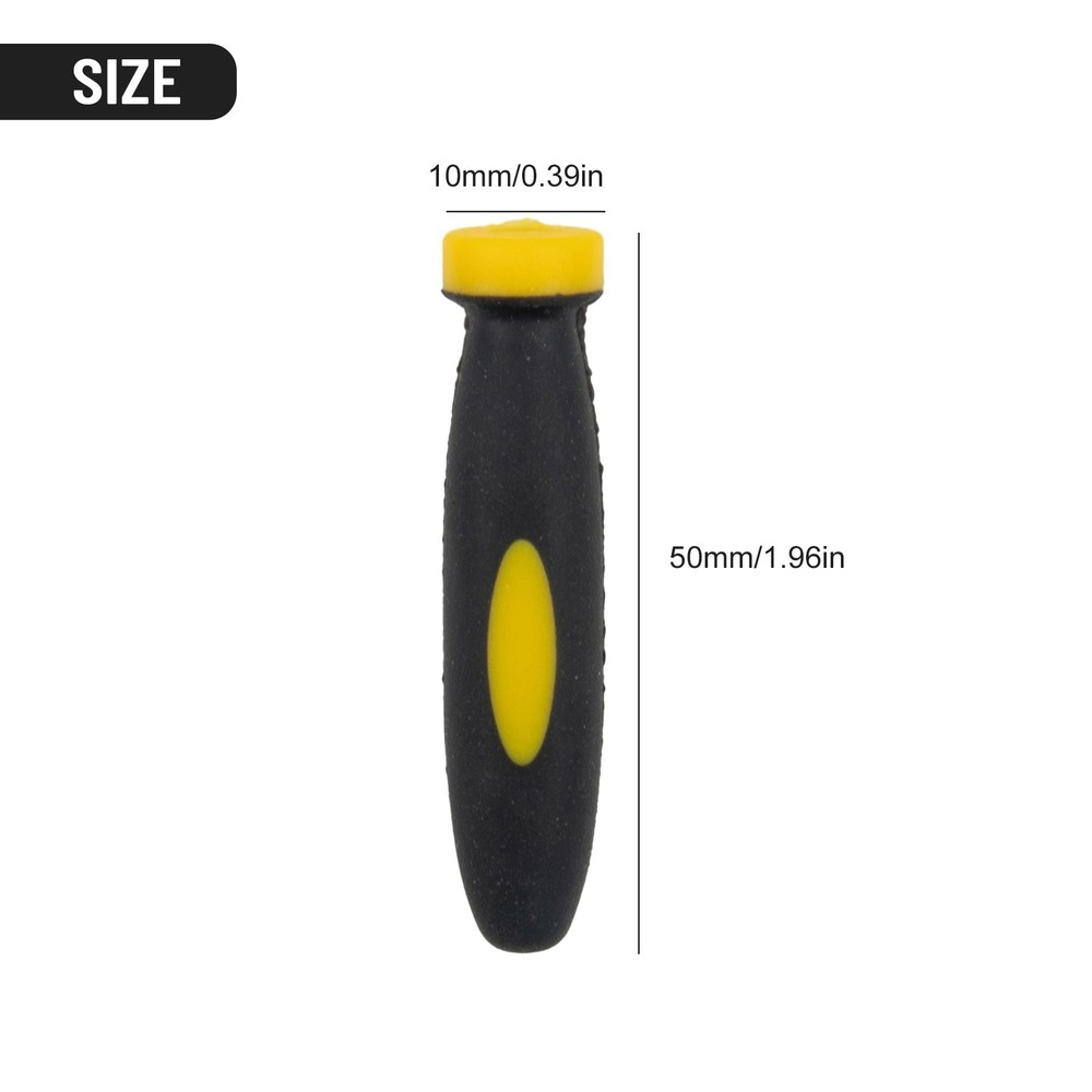 Small Files Handles 10Pcs Rubber Handles Rubber Material Stable Characteristics