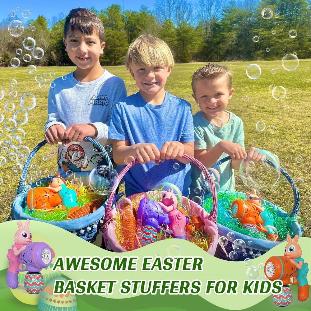 Easter Bubbles for Kids, Easter Basket Stuffers for Toddler 1-3, Easter Bubble