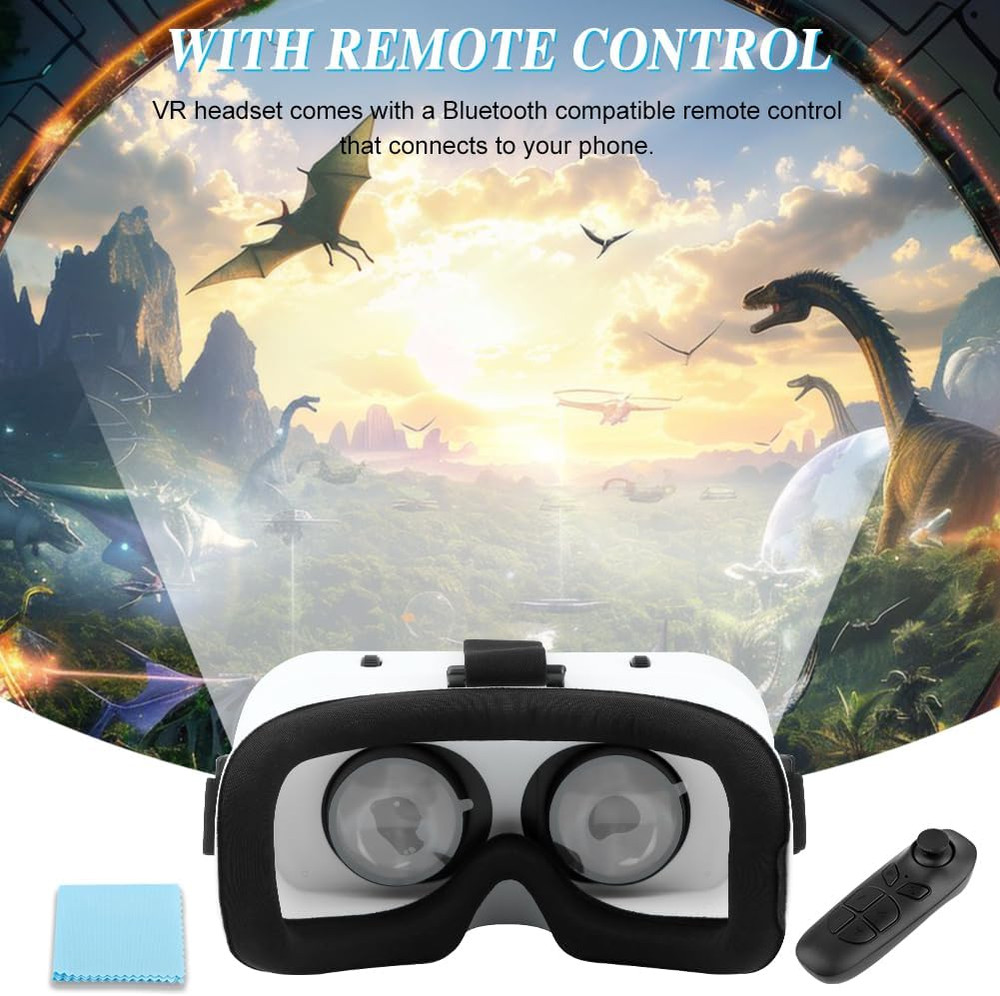 Virtual Reality Goggles, 3D VR Glasses Adjustable VR Virtual Reality Headset wit