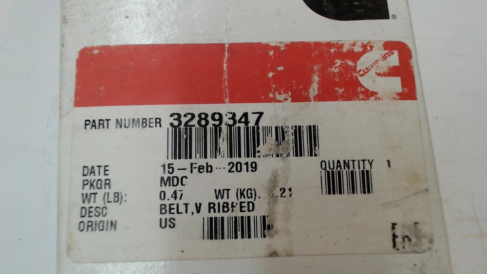 Cummins 3289347 Belt