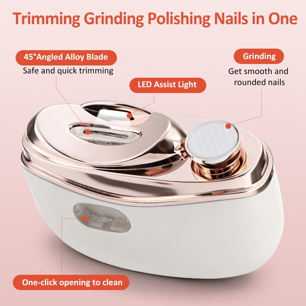 2026 Electric Nail Clipper Automatic Thick Nails Trimmer Professional Tool US