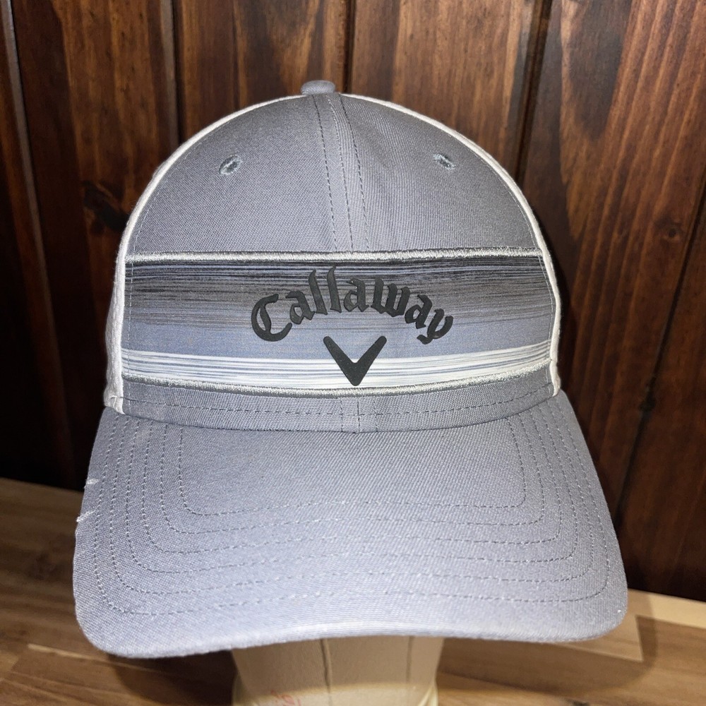 Gray And White Callaway Golf Hat Distressed