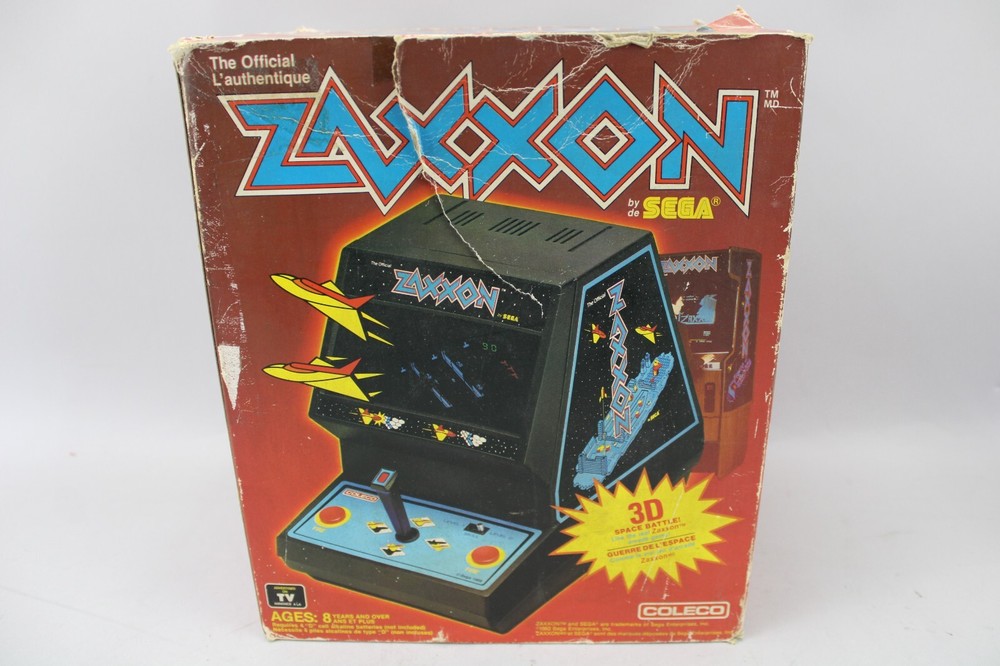 Vtg Coleco Zaxxon Sega Handheld Tabletop Electronic Arcade Game Tested/Working