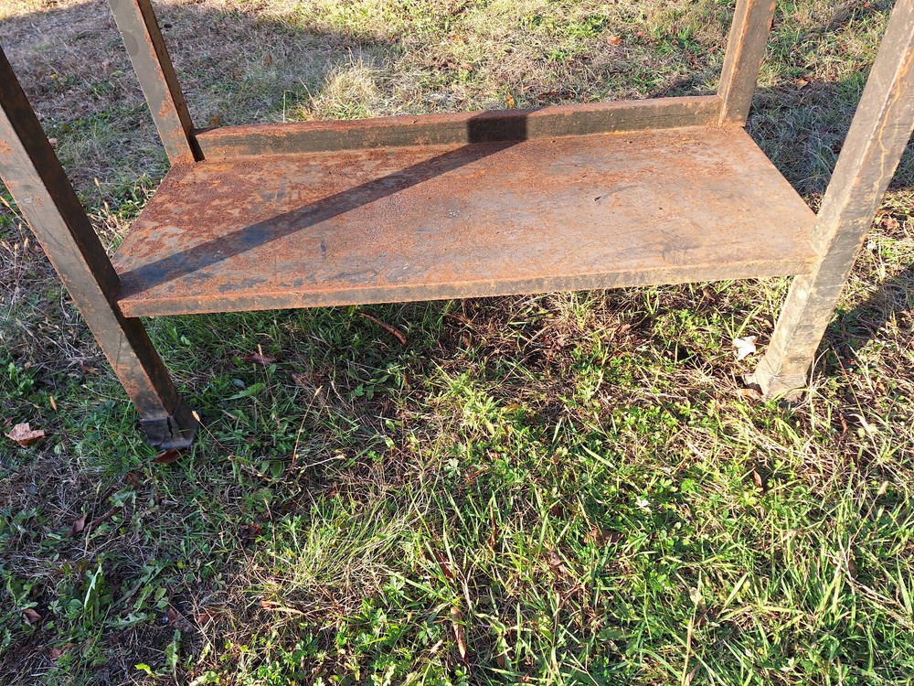 Table bench Industrial Workshop Workbench Shop Vintage Green Paint