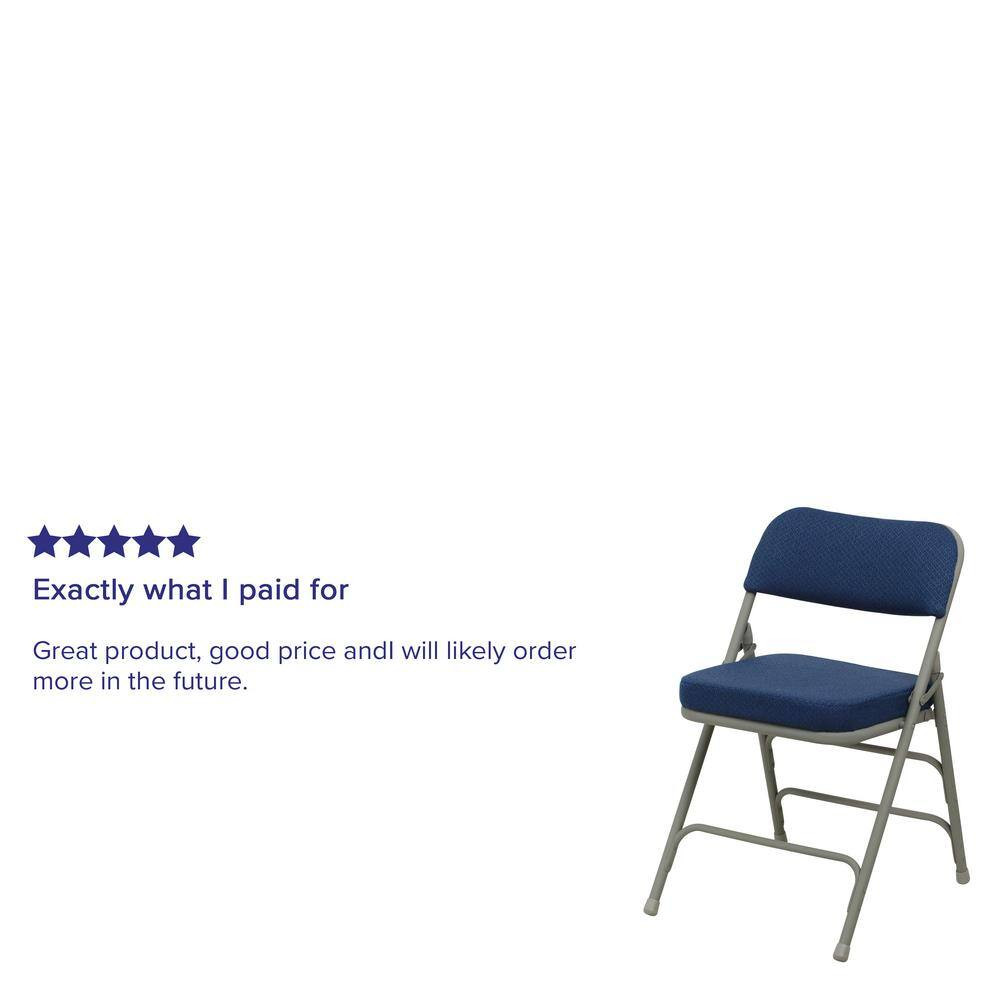 Navy Metal Folding Chair (4-Pack)