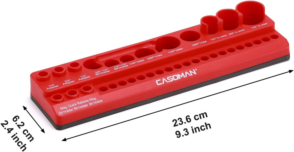 35-Piece Magnetic Socket Accessory Holder, Magnetic Tool Organizer Tray