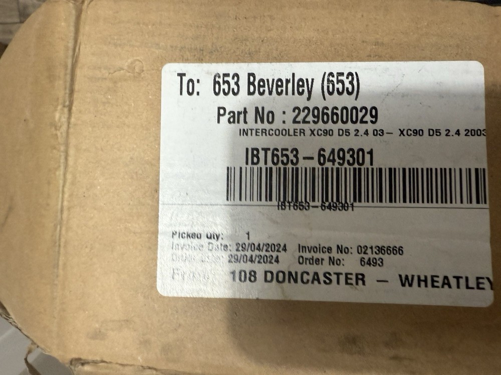 Volvo XC90 intercooler 229 66 0029 00586889