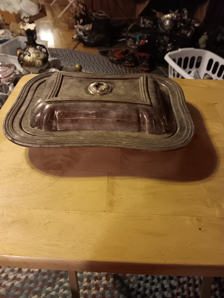 SILVERPLATE COVERED SERVING DISH. 1268