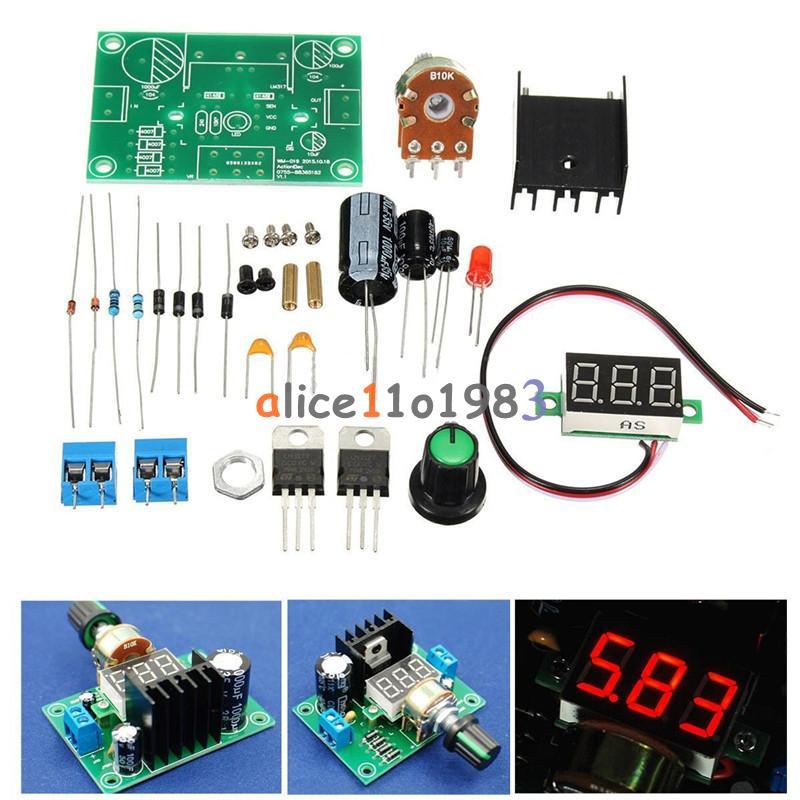 LM317 Digital Display Adjustable Regulated Power Supply Board Module DIY Kits