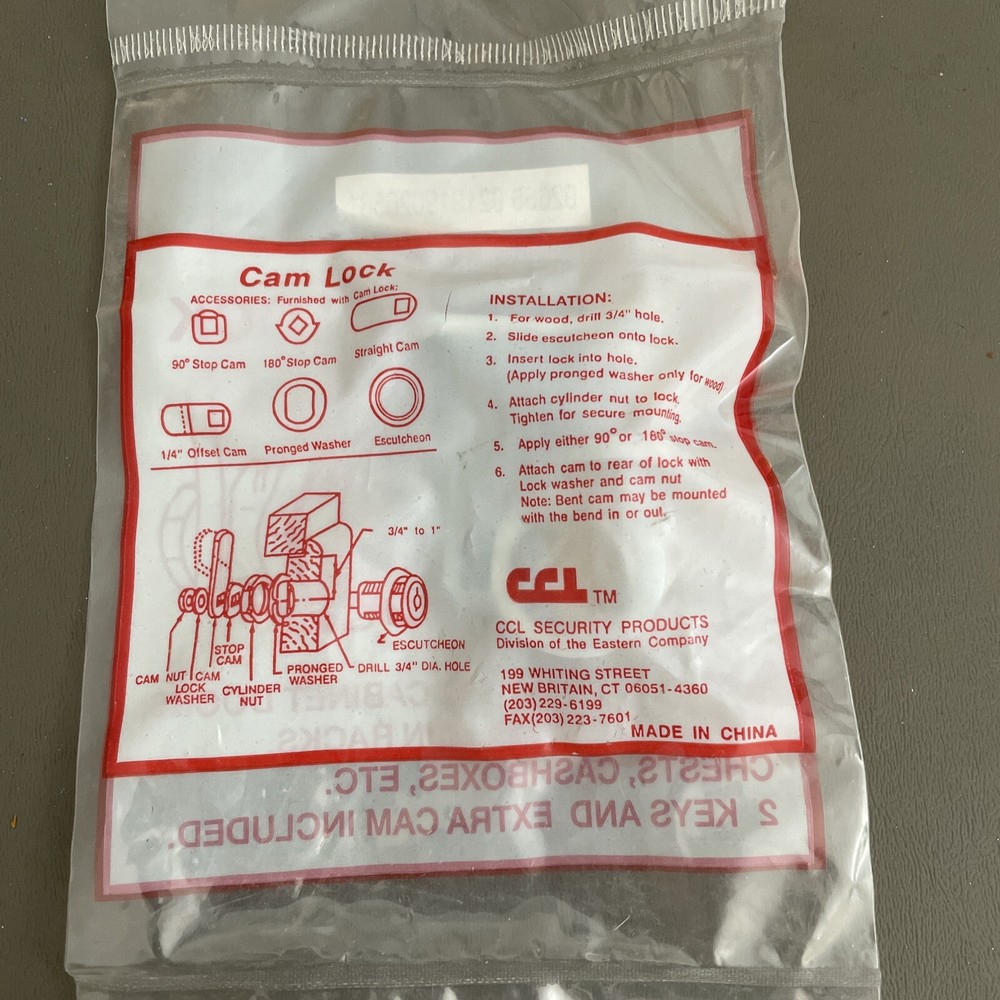 CAM LOCK B15751 CCL Security Products