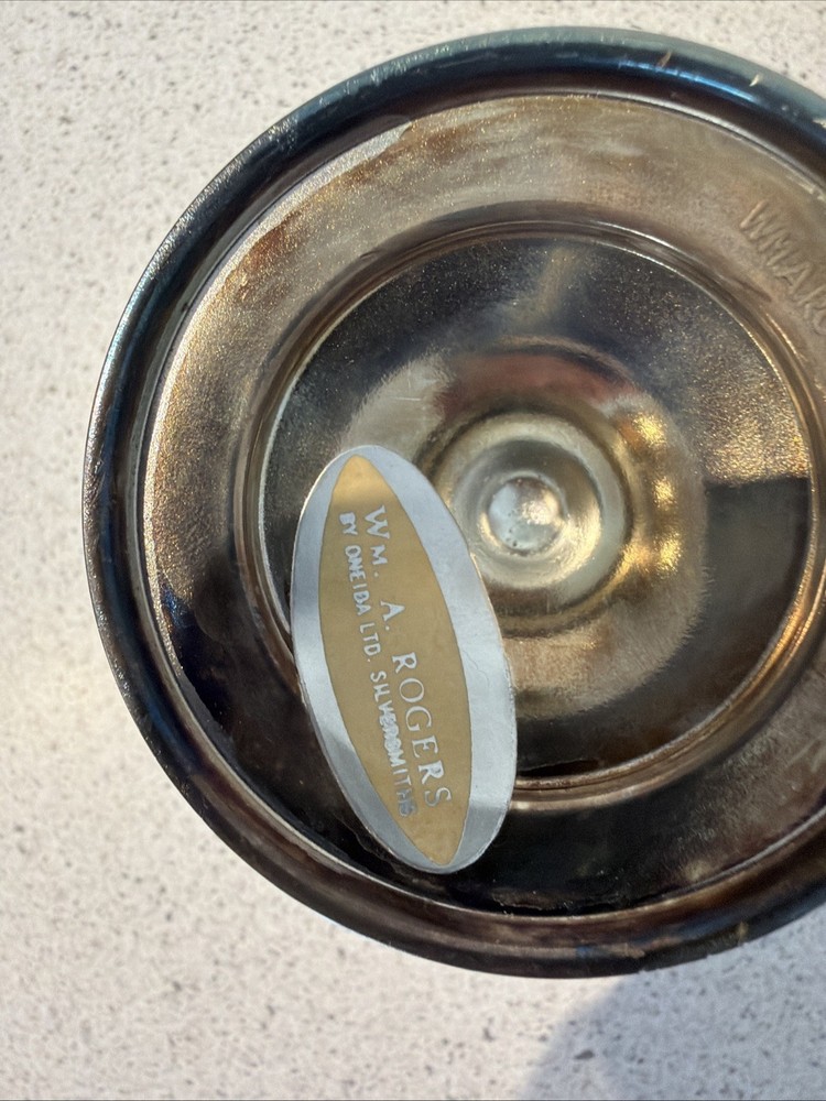 WM Rogers Pedestal Candy Dish Silverplated