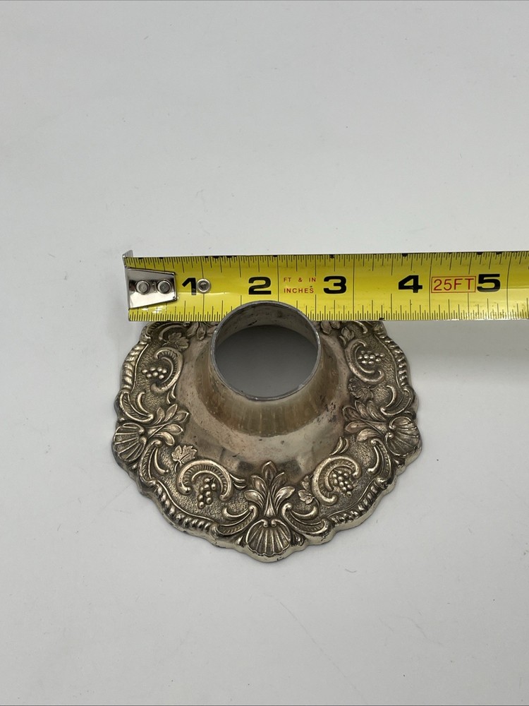 Vintage Silverplate Candelabra Insert Replacement Piece Bobeche Unique H1