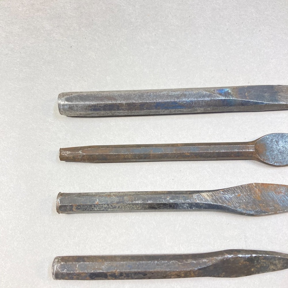 Cold Chisel Lot 5 Pc w/ 3 Cape Chisels