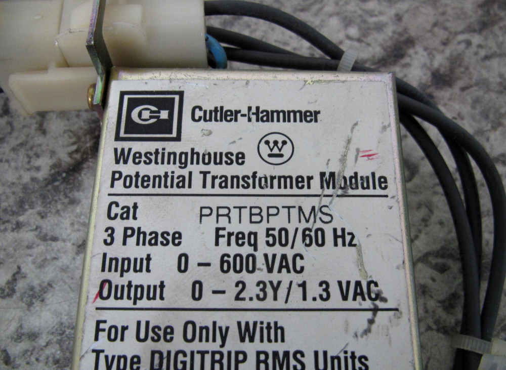 Cutler-Hammer / Westinghouse PRTBPTMS DIGITRIP RMS Potential Transformer Module
