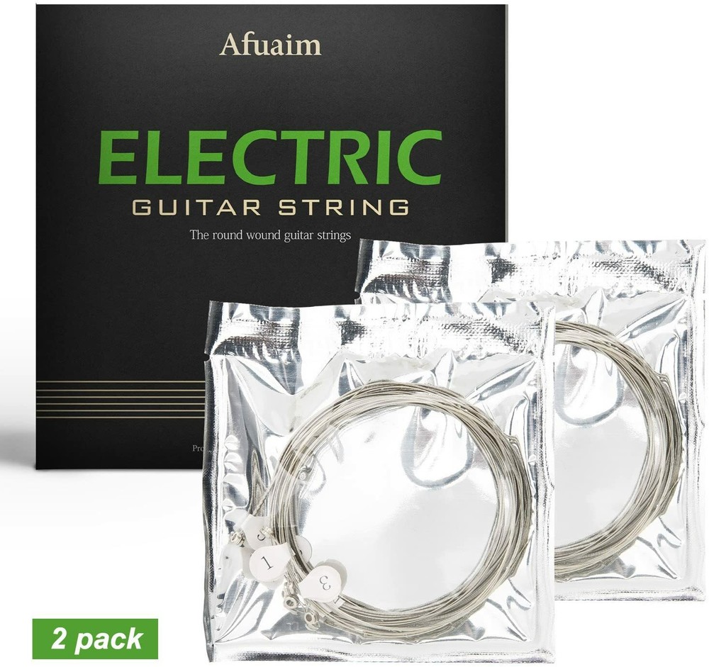 2 Pack Electric Guitar Strings AE1046 Light, .010 – .046 Nickel Wound String Set