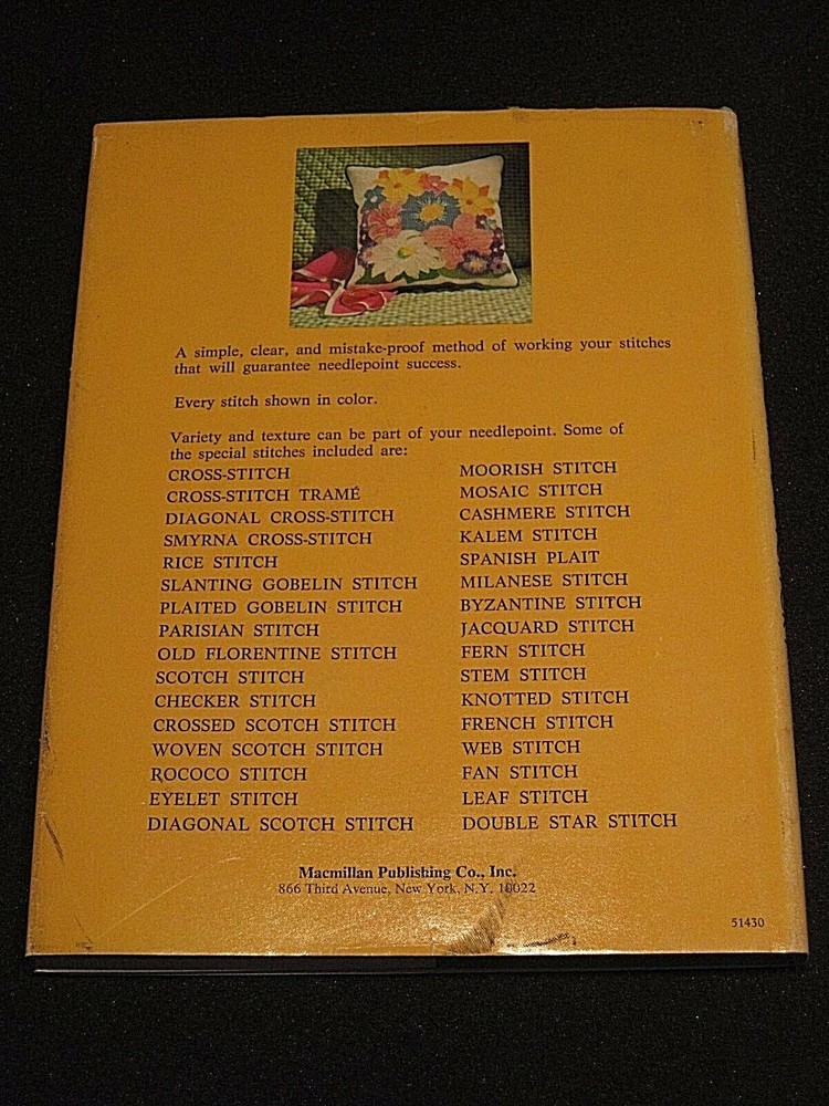 NEEDLEPOINT STITCHERY - MARGARET BOYLES - OVER 65 BASIC & DECORATIVE STITCHES