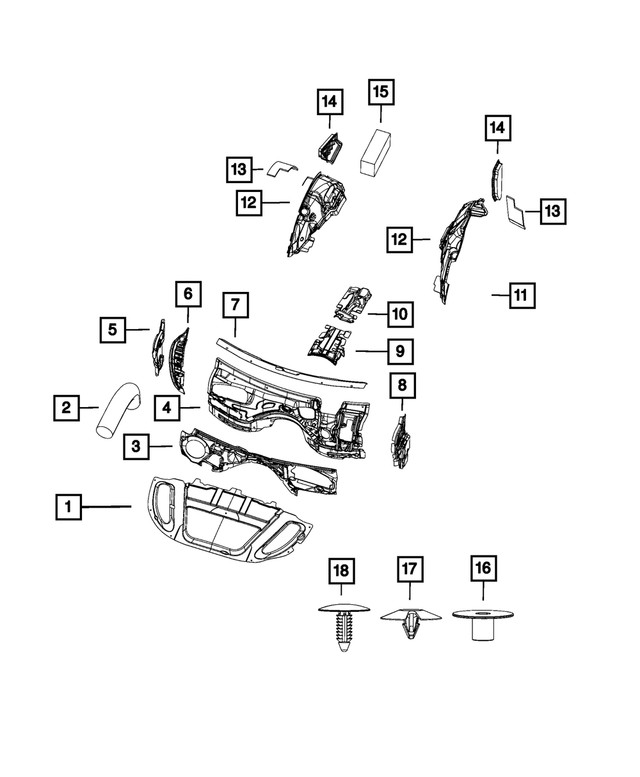 Genuine Mopar Side Panel Insulation Left 55197421ab