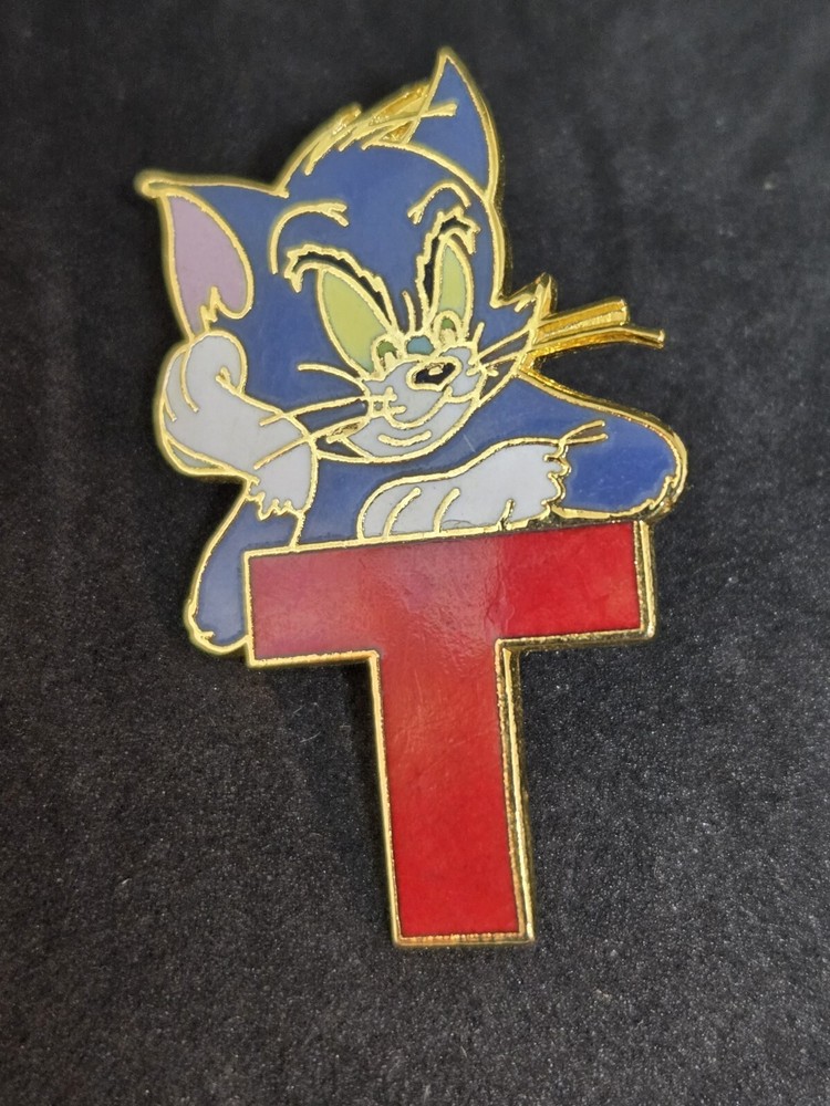 Vintage Tom and Jerry T Pin Backpin Pin